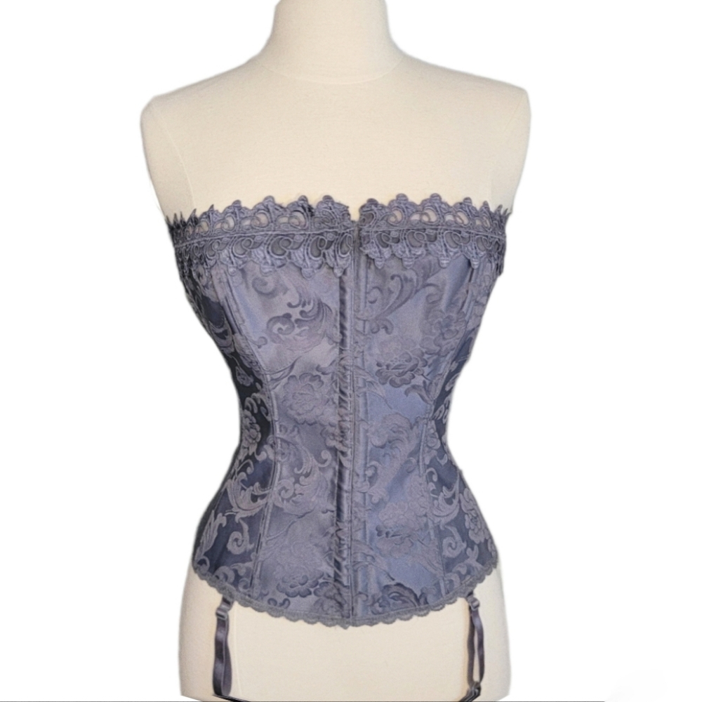 FREDERICK'S HOLLYWOOD GRAY CORSET AS SEEN ON MADISON BEER SIZE 38| FITS …